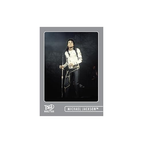 Michael Jackson Bad World Tour Keepsake Premiere Blaster Box Trading Cards | 8 Packs, Authentic Worn Glove Relics, 300+ Card Set, 1/1 Cut Signature Chase, Numbered Parallels thumbnail 9