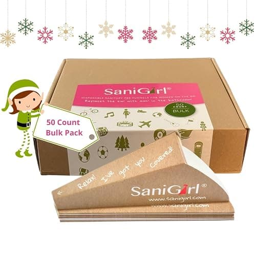 SaniGirl Pee Funnel for Women - Female Urinals for Women - Disposable Recyclable Womens Pee Funnel for Travel & Camping Essentials - Female Urination Device for Outdoors & Travel (50 Count Bulk Pack) - Image 1