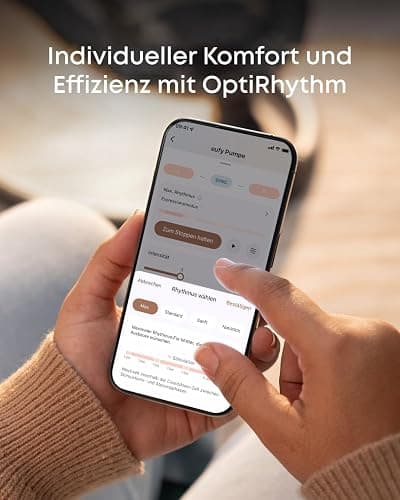 eufy Tragbare Milchpumpe mit Wärmefunktion S1, Branchenführende HeatFlow-Technologie, App-gesteuertes OptiRhythm, Klinische Saugkraft, Auslaufsicher, Freihändig, Schlank & Leise, Diskret im BH thumbnail 3