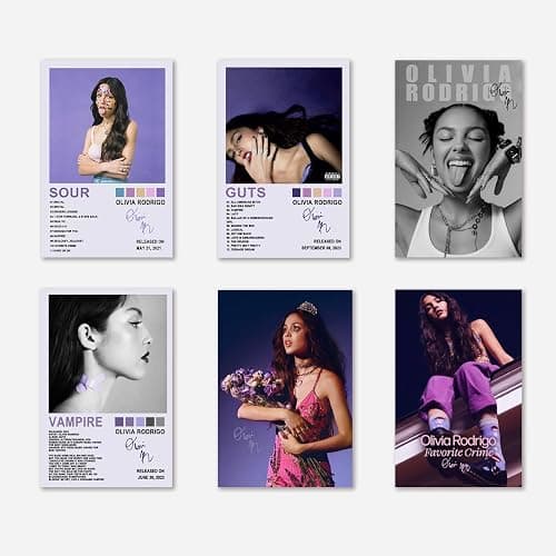 KarfRi Olivia Canvas Set, 6x8 inch - GUTS, SOUR, VAMPIRE Posters, Rodrigo Album Aesthetics - Image 1