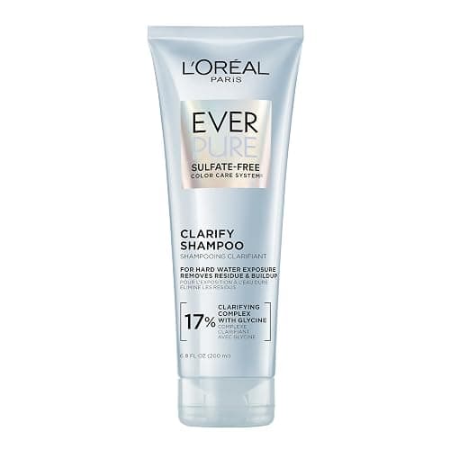 L'Oreal Paris Clarify Sulfate Free Shampoo with Antioxidants, Clarifying Shampoo for Hard Water Exposure and Styling Build-up, EverPure, 6.8 Fl Oz - Image 1