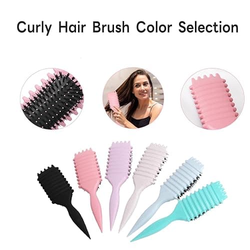 Curl Defining Brush，Newest Boar Bristle Styling Brush for Curly Hair,Detangle, and Enhance Curls for Both Women and Men, Minimizing Pulling (#2, 135g) thumbnail 5
