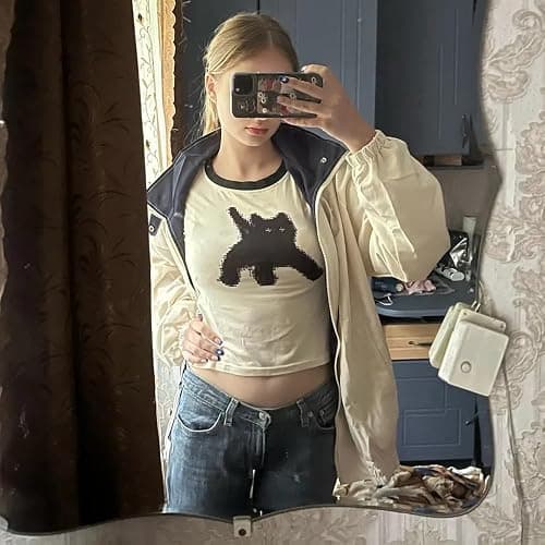Y2k Graphic Baby Tee Women Grunge Emo Clothes Cute Aesthetic Crop Tops Alt Shirts thumbnail 2