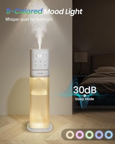 AILINKE Smart Humidifier Large Room, 2.1Gal/8L Humidifiers for Bedroom with Extended Tube&Night Light, Whole House Cool Mist Humidifiers, WIFI App&Voice Control, School/Office/Warehouse, White thumbnail 7