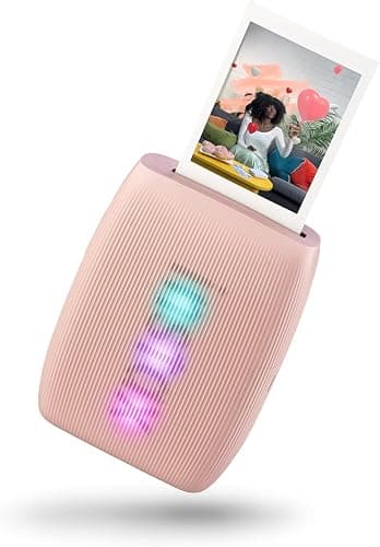 Fujifilm Instax Mini Link 3 Smartphone Printer Rose Pink + Fuji Film Value Pack (20 Sheets)+ Shutter Accessories Bundle, Incl. Protective Case, 20 Sticker Frames, USB Type C Cable thumbnail 4