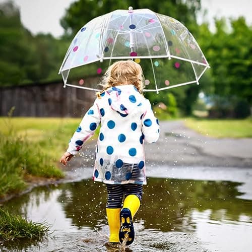 RONIARE Kids Clear Bubble Umbrellas for Rain Dome Windproof Umbrella for Kid Girls and Boys thumbnail 2