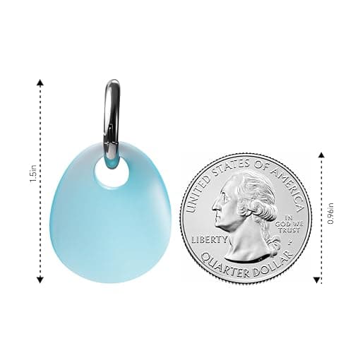 Teppdfann Sea Glass Earrings Blue Hoop Earrings Silver Geometric Beach Earrings for Women Beach Jewelry for Gift thumbnail 3