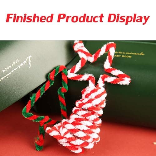 100 Pieces Pipe Cleaners Chenille Stem, Solid Color Pipe Cleaners Set for Pipe Cleaners DIY Arts Crafts Decorations, Chenille Stems Pipe Cleaners (Red) thumbnail 6