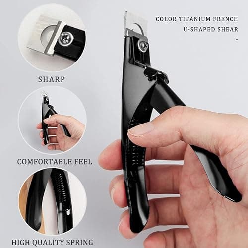 SUMAJU Professional Acrylic False Nail Clippers for Acrylic Nails Nail Tip Cutter Nail Manicure Tool (Black) thumbnail 4