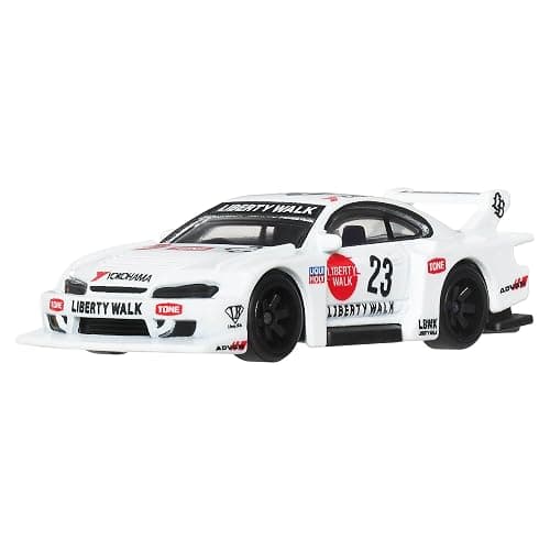Hot Wheels Premium Car Culture LB-Super Silhouette Nissan Silvia (S15) | Vehículo de juguete a escala 1:64 de metal con neumáticos Real Riders, carrocería y chasis metálicos, Aerostyles Mix, JKF34 thumbnail 2