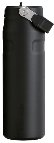 Stanley IceFlow Flip Straw 2.0 Water Bottle 24 OZ | Built-In Straw with Larger Opening | Lightweight & Leak-Resistant | Insulated Stainless Steel | BPA-Free | Black 2.0 - Image 1