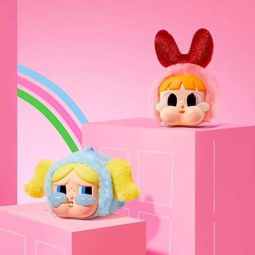POP MART Crybaby × Powerpuff Girls Series-Vinyl Face Plush Blind Box, 6PCs Crybaby Blind Box Figures, Random Design Action Figures Collectible Toys Home Decorations, Whole Set thumbnail 4