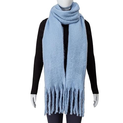 AUSEKALY Women's Scarf Big Colorful Thick Blanket Wrap Winter Oversized Warm Chunky Scarves Solid thumbnail 4