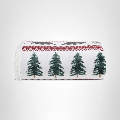 Eddie Bauer - Sherpa Throw Blanket for Couch 50x60 – Ultra Soft Reversible Fleece & Plush Sherpa Blanket, Warm Cozy Bear & Pine Cabin Throw for Sofa, Bed, Living Room Decor thumbnail 7