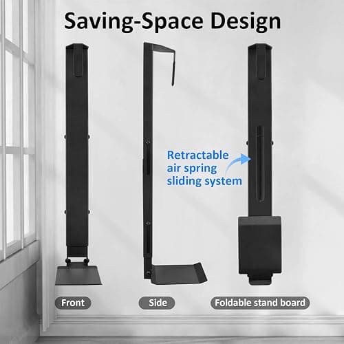 Krotour Wall Mount Golf Bag Storage Stand Organizer Rack for Garage, Air Spring Sliding System Single Golf Bag Holder for Wall, Golf Storage Organizer for Golfing Clubs, Home, Basement thumbnail 2