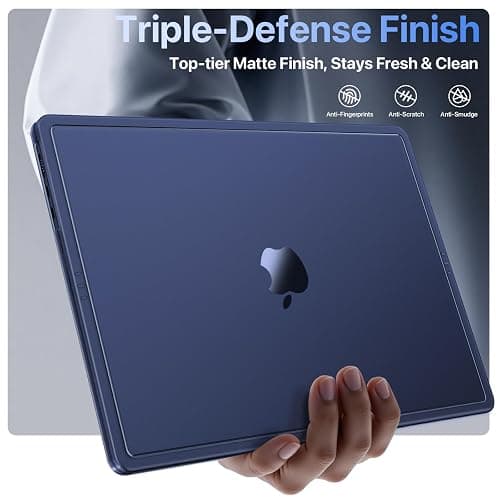 Soonjet CrackGuard for MacBook Air 15 inch Case | M5 M4 M3 M2 2026 2025-2023 | Anti-Crack Upgrade |100% Match Official Color | Hard Shell Laptop Cover | A3448 A3241 A3114 A2941 | Midnight Clear thumbnail 7