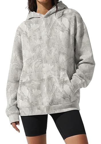calbatic Oversized Leopard Print Hoodie for Women Men Long Sleeve Hooded Sweatshirts Cute Pullover with Pocket thumbnail 2