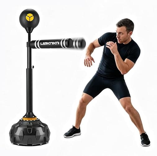Freestanding Reflex Bag,360° Punching Bag Spinning Bar with Stand,Height Adjustable for Boxing Speed Trainer- for Adults & Teenagers. - Image 1