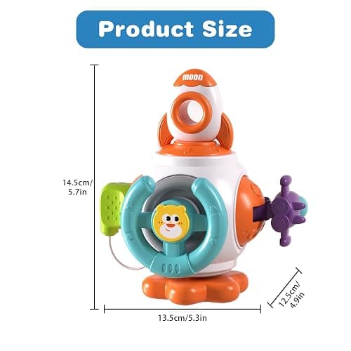 Montessori Sensory Toys for Toddlers 1-3 - Travel Activities Busy Board Cube - Baby Gifts for 6 9 12 18 Months 1 2 One Year Old Infant Boys Girls - Airplane Plane Car Travel Toys Educational Learning thumbnail 2