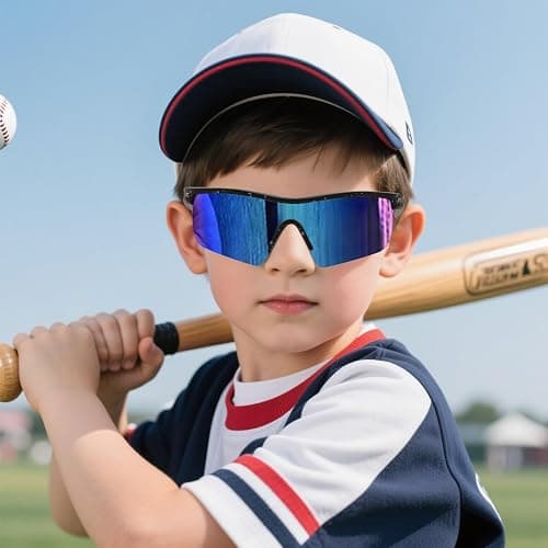 FEISEDY Kids Teens Baseball Polarized Sunglasses Sports TR90 Frame Boys Girls Cycling B2454 thumbnail 2