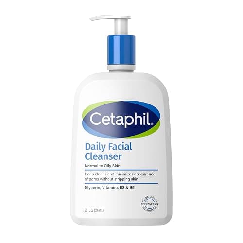 Cetaphil Face Wash, Daily Facial Cleanser for Sensitive, Combination to Oily Skin, 20 oz, Gentle Foaming, Soap Free, Hypoallergenic - 20oz (Pack of 1) - Image 1