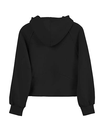 Girls' Hoodies Sweatshirts Half Zipper Pullover Crop Tops for Teen Girls Long Sleeve Sweater Thumb Hole thumbnail 4