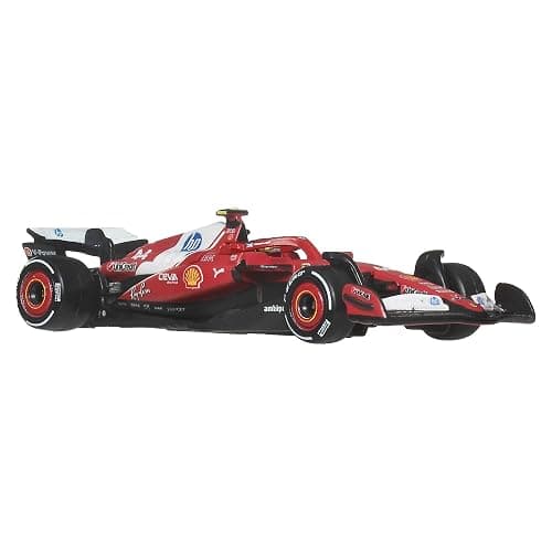 Hot Wheels Premium Fórmula 1 Coche de Carreras Charles Leclerc | Coche de carreras coleccionable Scuderia Ferrari HP a escala 1:64, metal, neumáticos Real Riders, JKD86 thumbnail 4