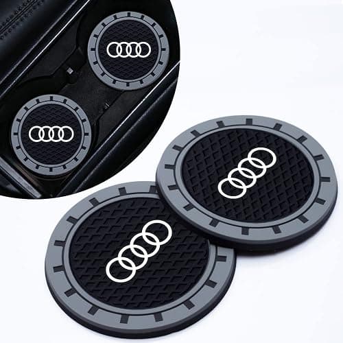 for Audi Car Cup Holder Coaster, Auto Cup Holder Insert Coaster Compatible with Audi A1 A3 RS3 A4 A5 A6 A7 RS7 A8 Q3 Q5 Q7 R8, 2PCS - Image 1