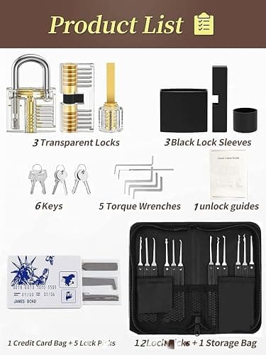 Waterproof with Stainless Steel Keys Long Lock Set Kit Suitable for Outdoor Fence,Sheds, Storage Unit, Gate, Toolbox,Trailer,Garages GFHGC thumbnail 3