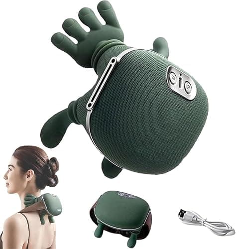Masajeador, masajeador de cuello 4D, calentador de cuello, masajeador de hombros USB, 3 ajustes de masaje y 2 niveles de calor, para casa, oficina, viajes, relaja los músculos, alivia la fatiga - Image 1