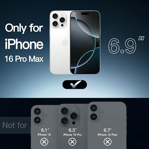 JETech Magnetische Hülle für iPhone 16 Pro Max, Durchsichtig | Kompatibel mit MagSafe, Stoßfeste Handyhülle, Kratzfest, Transparente Rückseite thumbnail 2