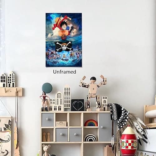 Anime One Piece Poster For Fans Kids Birthday Gifts-Manga Lovers Posters Canvas Art Print Manga Picture For Teen Girls/Boys Room Bedroom Wall Decor thumbnail 5