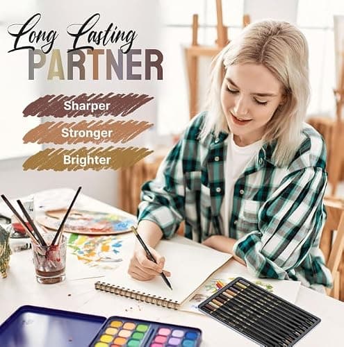 Black Widow Skin Tone Colored Pencils for Adult Coloring Books – 12 Soft Core Color Pencils for Portraits and Skintone Artists – Complete Range with Lightfast Ratings thumbnail 6