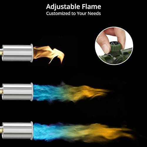Sondiko Powerful Propane Torch L8010, Sous Vide, Campfire Starter, Adjustable Gas Welding Kit for Searing Steak, BBQ, Gas Welding(Camouflage) Propane Tank Not Included thumbnail 2