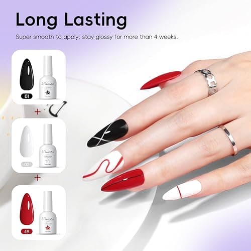 PEACECOLOR 224PC Acrylic Nail Kit with Dirll, 11 Colors Red White Pink Acrylic Powder Set with Gel Polish Nails Kit for Beginners with Everything Home DIY Salon Manicure Tools for Women thumbnail 3