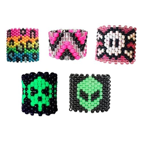 SceneCore Kandi Cuff Mystery Box – Random Kandi from 5 Bold Styles, for Daily, Festival Clubwear, Rave Party, Plur - Image 1