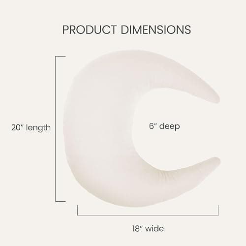 snuggle me Organic Nursing Pillow - Bottle & Breastfeeding Pillow with Organic Cotton Cover & Fiberfill, Machine Washable, Newborn Essentials Must Haves (Natural) - Natural thumbnail 4