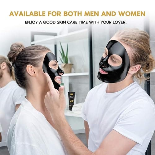 YLNALO Blackhead Remover Mask Kit, Charcoal Peel Off Facial Mask with Brush and Pimple Extractors, Deep Cleansing for Face Nose Blackhead Pores Acne, For All Skin Types (3.5 Fl.oz) thumbnail 9