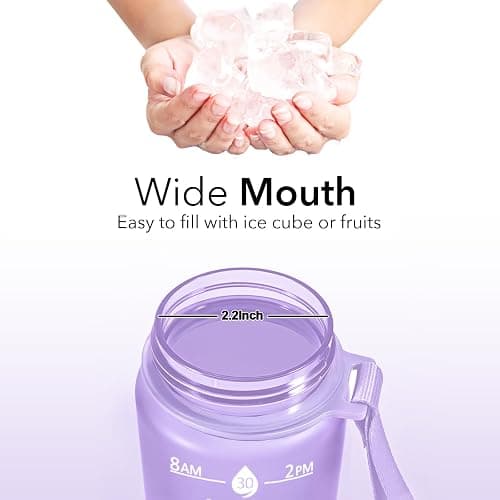 Hyeta 32oz Water Bottles with Straw - Stay Motivated and Hydrated with Convenient Times to Drink Markings, Durable, Leak-proof thumbnail 6