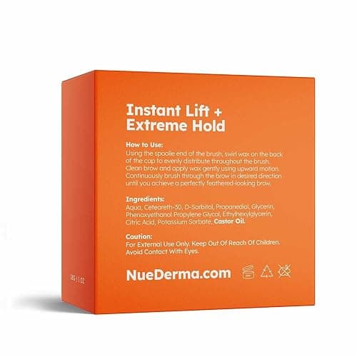 NueDerma - Brow Seal with Castor Oil - Clear Eyebrow Gel, Waterproof Eyebrow Makeup, Styling Wax for Feathered & Fluffy Brows - 1 OZ thumbnail 8