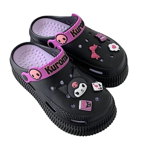 CEINOM Cute Cartoon Slippers Kuromi Kawaii Slippers for Women Cloud Slides indoor Outdoor Soft Comfy Anti-Slip garden Shoes - Image 1