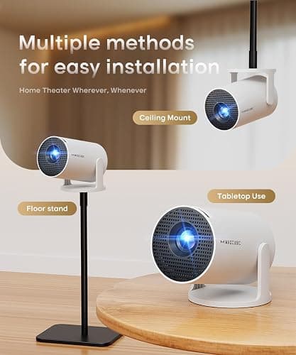Magcubic 2026 Upgraded HY300PRO Mini Projector with WiFi and Bluetooth, Portable Projector 4K Support, Auto Keystone, 180 Degree Rotation, Smart Proyector for Home Outdoor thumbnail 7