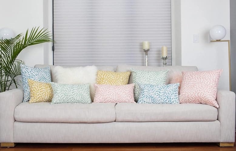Matisse Dots Coral Pink Throw Pillow 19x19 Inches Square, Complete Pillow with Polyfill Pillow Insert thumbnail 2