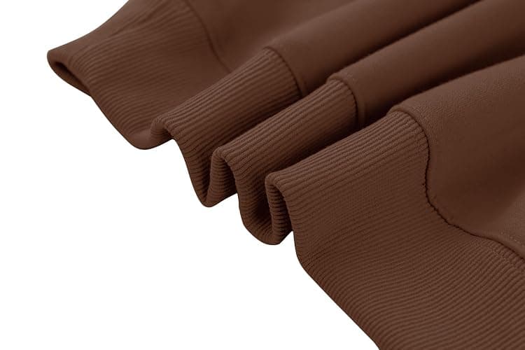 SHBECYDE Women Solid Basic Loose Fleece Hoodies Sweatshirt Oversized Long Sleeve Drop Shoulder Kangaroo Pockets Pullovers Top thumbnail 4