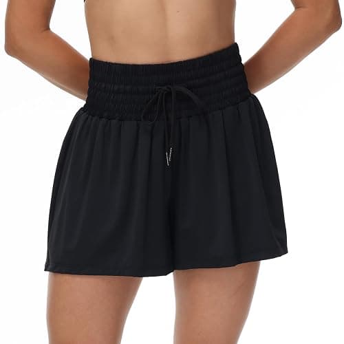 Blaosn Flowy Athletic Shorts for Women Gym Workout Running Short Pants High Waist Skort with Pocket Casual Summer Clothes thumbnail 3