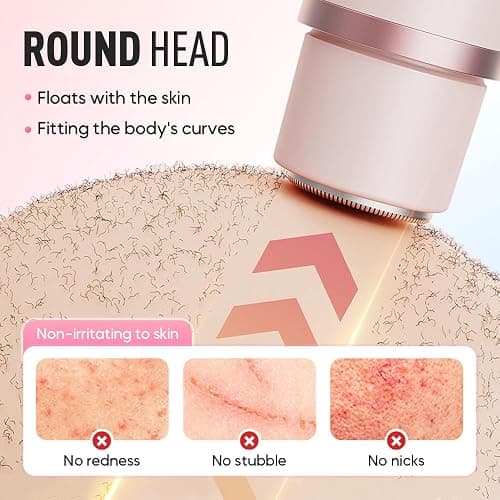 ⭐️Trimmer Razor for Face Lip Chin Underarm Legs Wet and Dry Body  (Pink) thumbnail 6