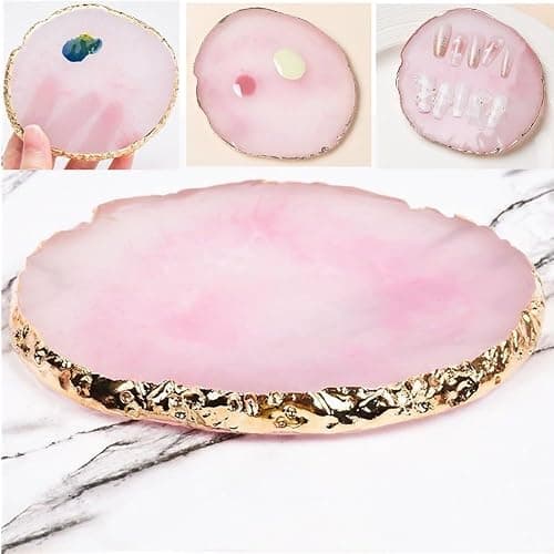 FULINJOY Resin Nail Art Palette with 5 Pcs Nail Art Brushes thumbnail 3