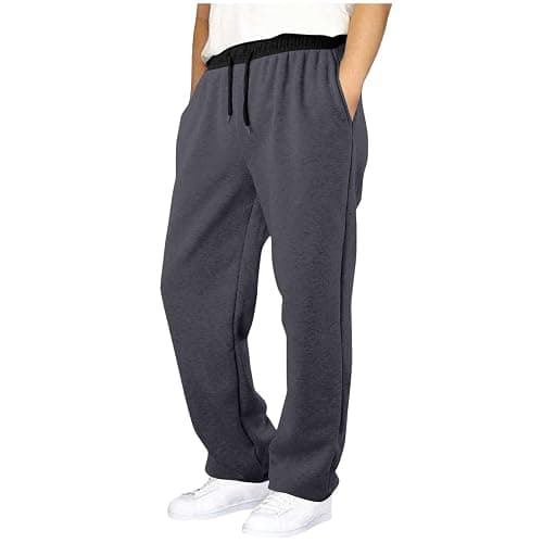 Boys Baggy Sweatpants Straight Leg Athletic Joggers Kids Youth Open Bottom Pants Teen Summer Biker Sweat Pants with Pockets thumbnail 2