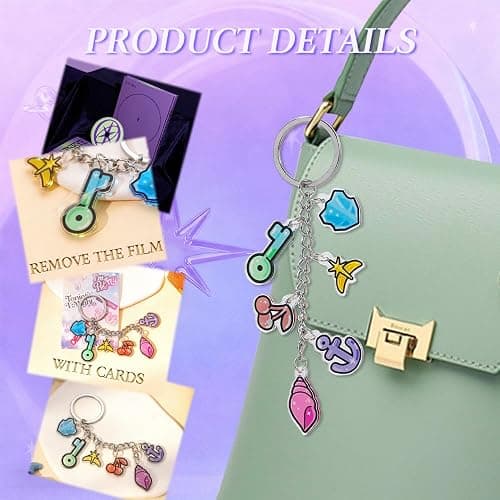 JRRZETA Katseye Keychain Merch,Soothing Shell,Limitless Key,Guardian Shield,Dual Cherry,Stellar Tiara,Dream Anchor for Fans thumbnail 3