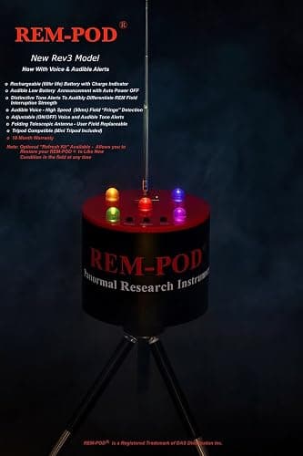 REM-POD Rev 3, Field Fringe Detection, + more upgrades: 60 hr Battery Life, 5 Sensitivity Levels, Auto Temp Deviation Detection Pro, Battery Life Meter, Folding Antenna, Tripod thumbnail 2